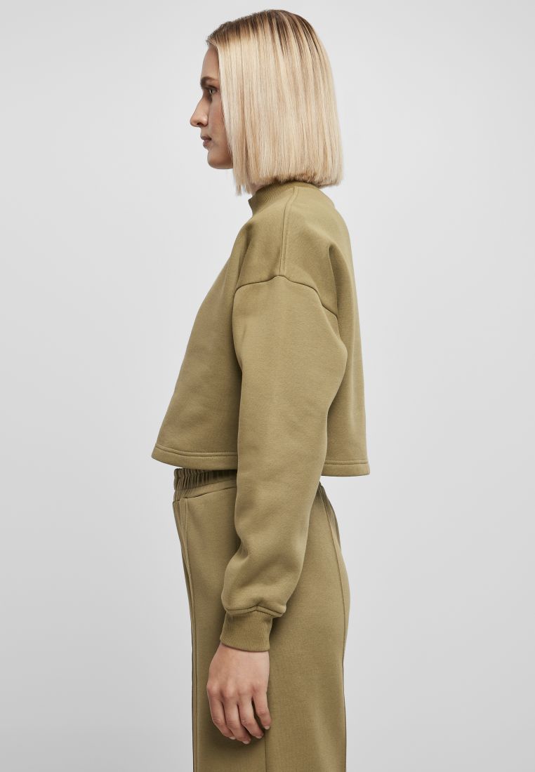 Ladies Cropped Oversized Sweat High Neck - Ladies Crewnecks and College Jackets - TTUTB4560 - 575