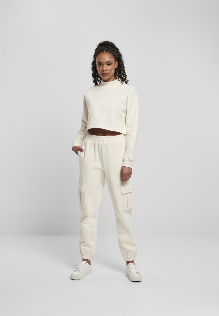 Ladies High Waist Cargo Sweat Pants - Ladies Pants - TTUTB4563 - 308