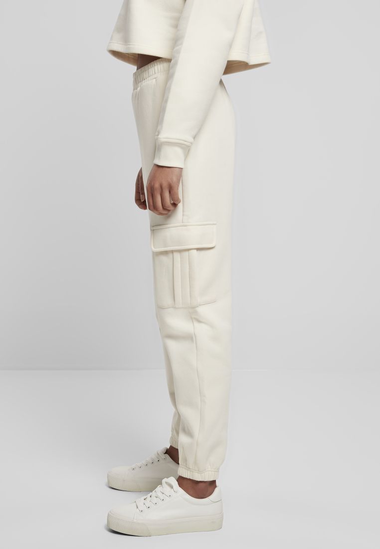 Ladies High Waist Cargo Sweat Pants - Ladies Pants - TTUTB4563 - 305