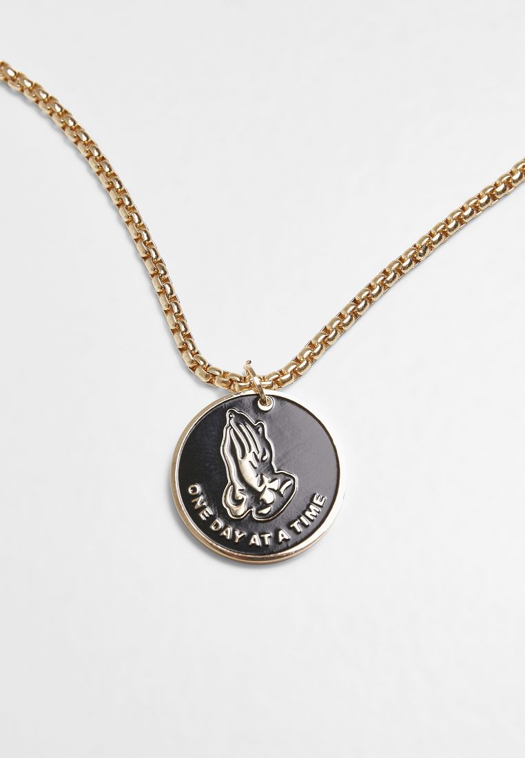Pray Hands Coin Necklace