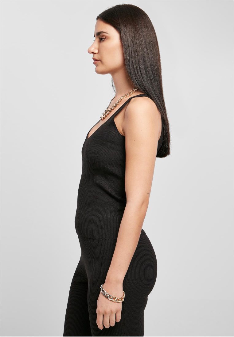 Ladies Rib Knit Top - - TTUTB4737 - 35