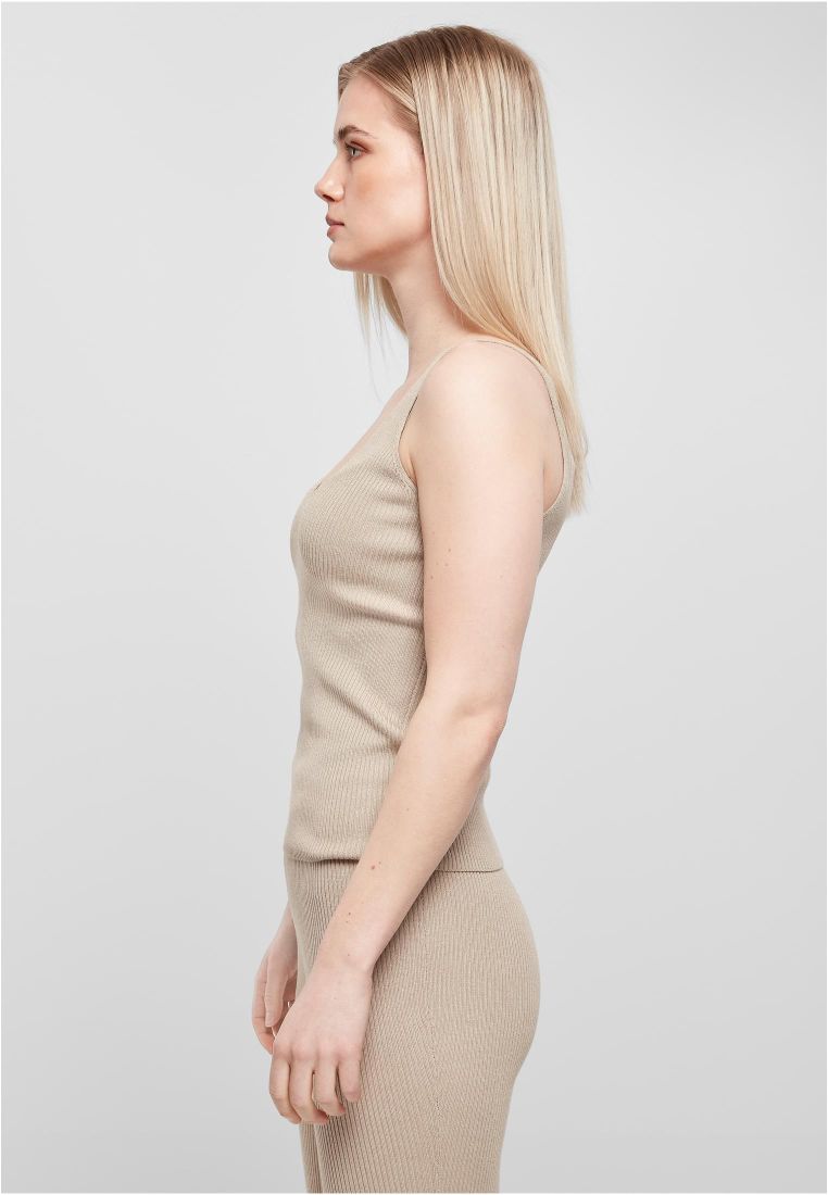 Ladies Rib Knit Top - - TTUTB4737 - 1115