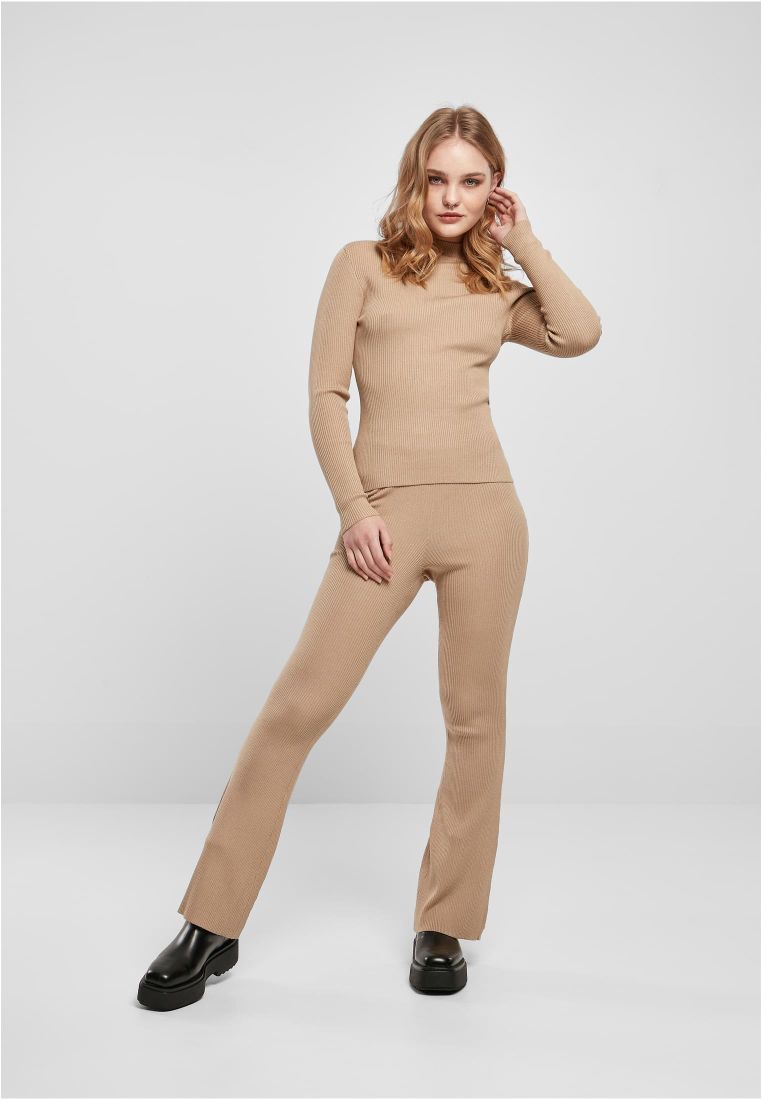 Ladies Rib Knit Turtelneck Sweater - Naisten  Colleget ja Collegetakit - TTUTB4739 - 1388