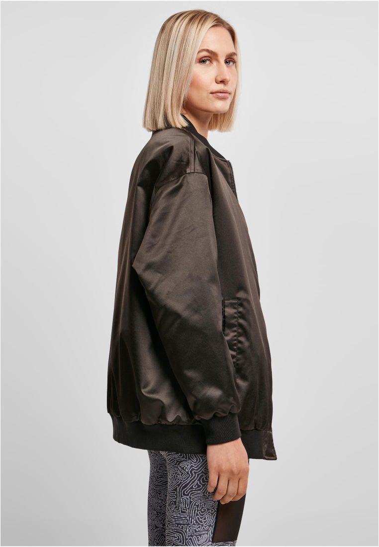 Ladies Oversized Satin Bomber Jacket - Ladies Jackets - TTUTB4745 - 37