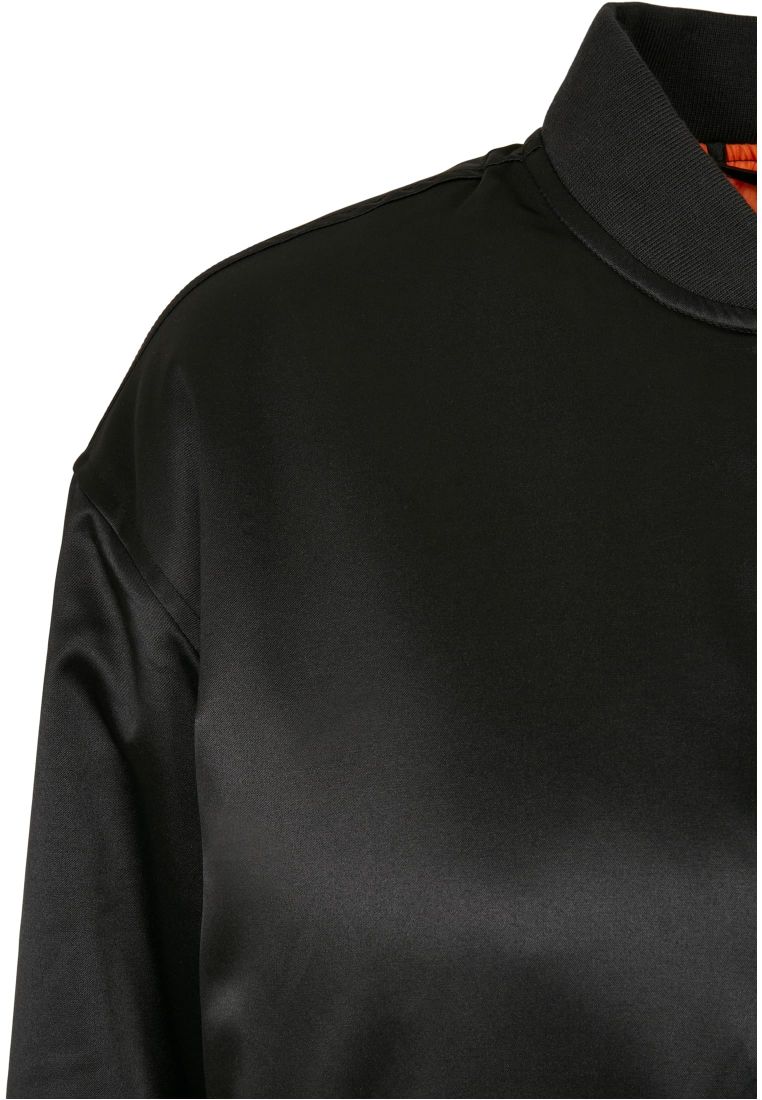 Ladies Oversized Satin Bomber Jacket - Ladies Jackets - TTUTB4745 - 42