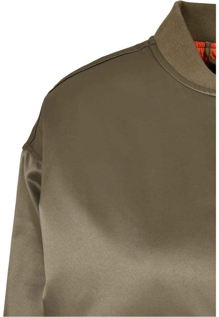 Ladies Oversized Satin Bomber Jacket - Ladies Jackets - TTUTB4745 - 11
