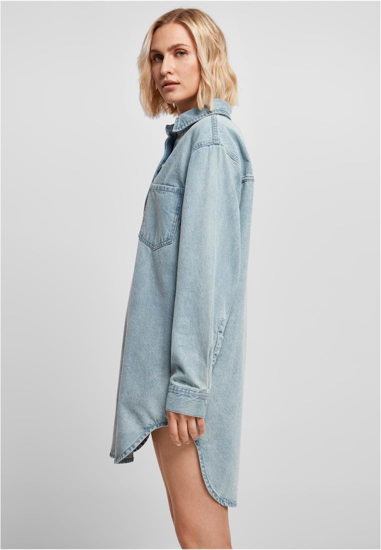 Ladies Oversized Denim Shirt Dress - Ladies Shorts, Skirts and Dresses - TTUTB4753 - 4