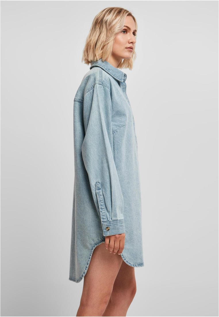 Ladies Oversized Denim Shirt Dress - Naisten Shortsit, Hameet ja Mekot - TTUTB4753 - 6