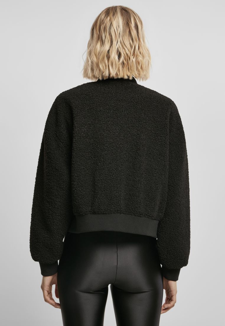 Ladies Oversized Sherpa Bomber Jacket - Ladies Jackets - TTUTB4758 - 36