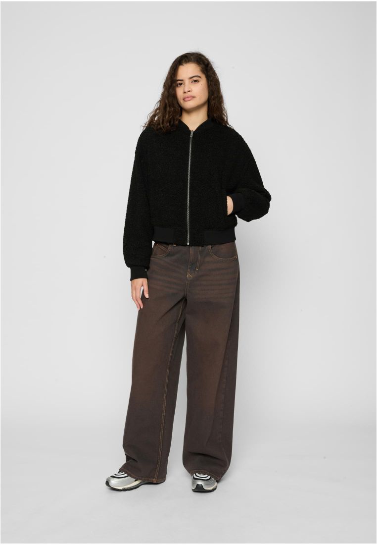 Ladies Oversized Sherpa Bomber Jacket - Ladies Jackets - TTUTB4758 - 5