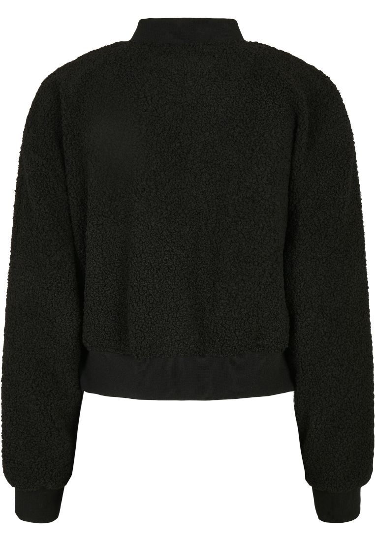 Ladies Oversized Sherpa Bomber Jacket - Ladies Jackets - TTUTB4758 - 44