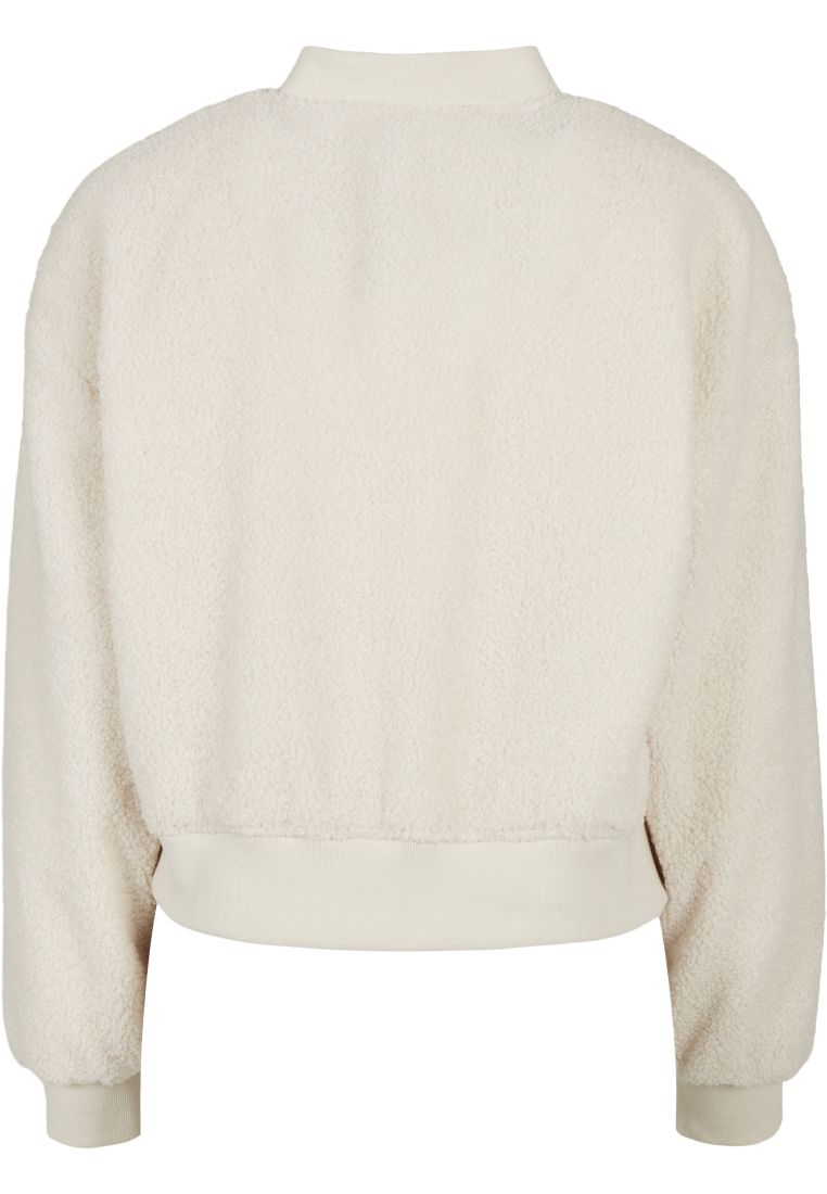 Ladies Oversized Sherpa Bomber Jacket - Ladies Jackets - TTUTB4758 - 395