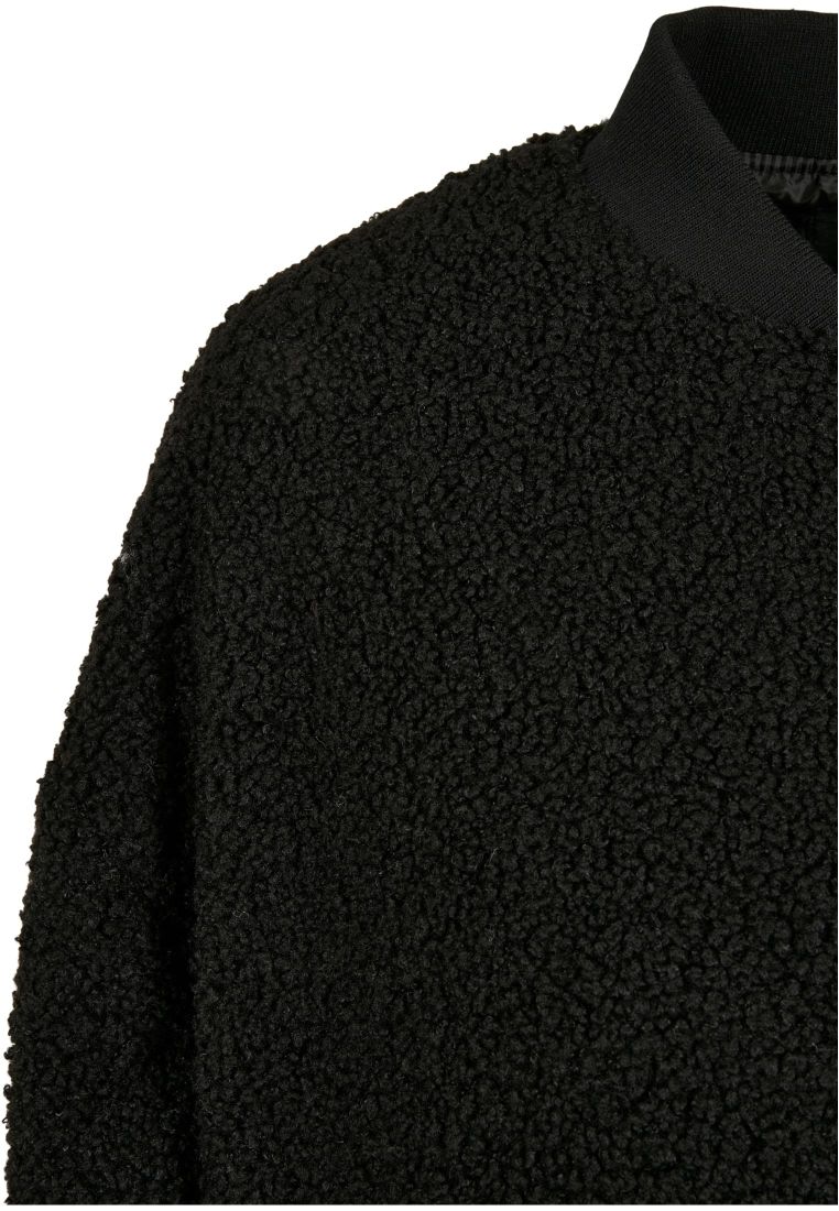 Ladies Oversized Sherpa Bomber Jacket - Ladies Jackets - TTUTB4758 - 132