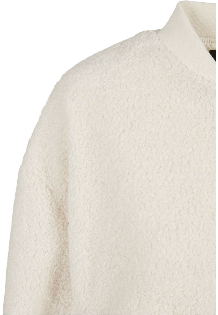 Ladies Oversized Sherpa Bomber Jacket - Ladies Jackets - TTUTB4758 - 397