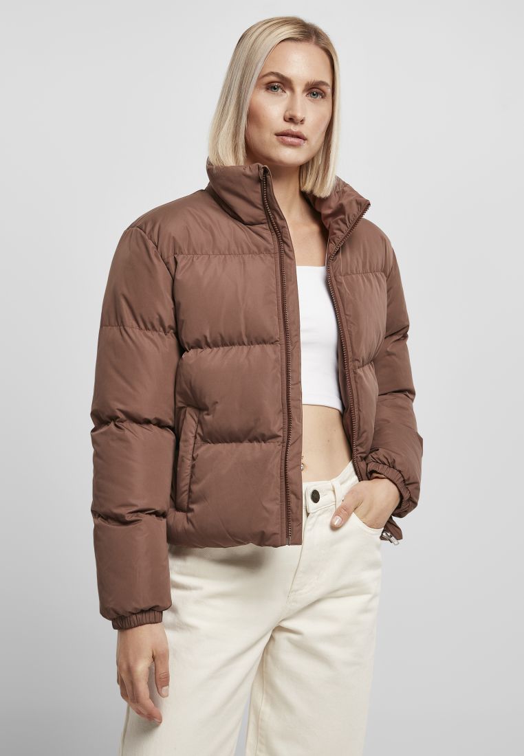 Ladies Short Peached Puffer Jacket - Ladies Jackets - TTUTB4759 - 511