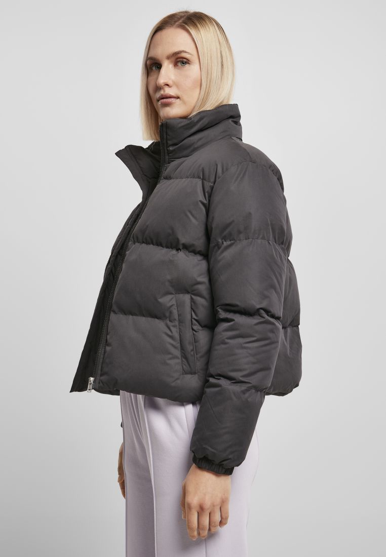 Ladies Short Peached Puffer Jacket - Ladies Jackets - TTUTB4759 - 35