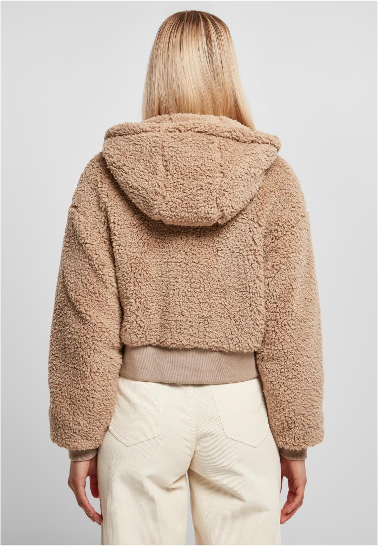 Ladies Short Oversized Sherpa Jacket - Naisten Takit - TTUTB4773 - 306