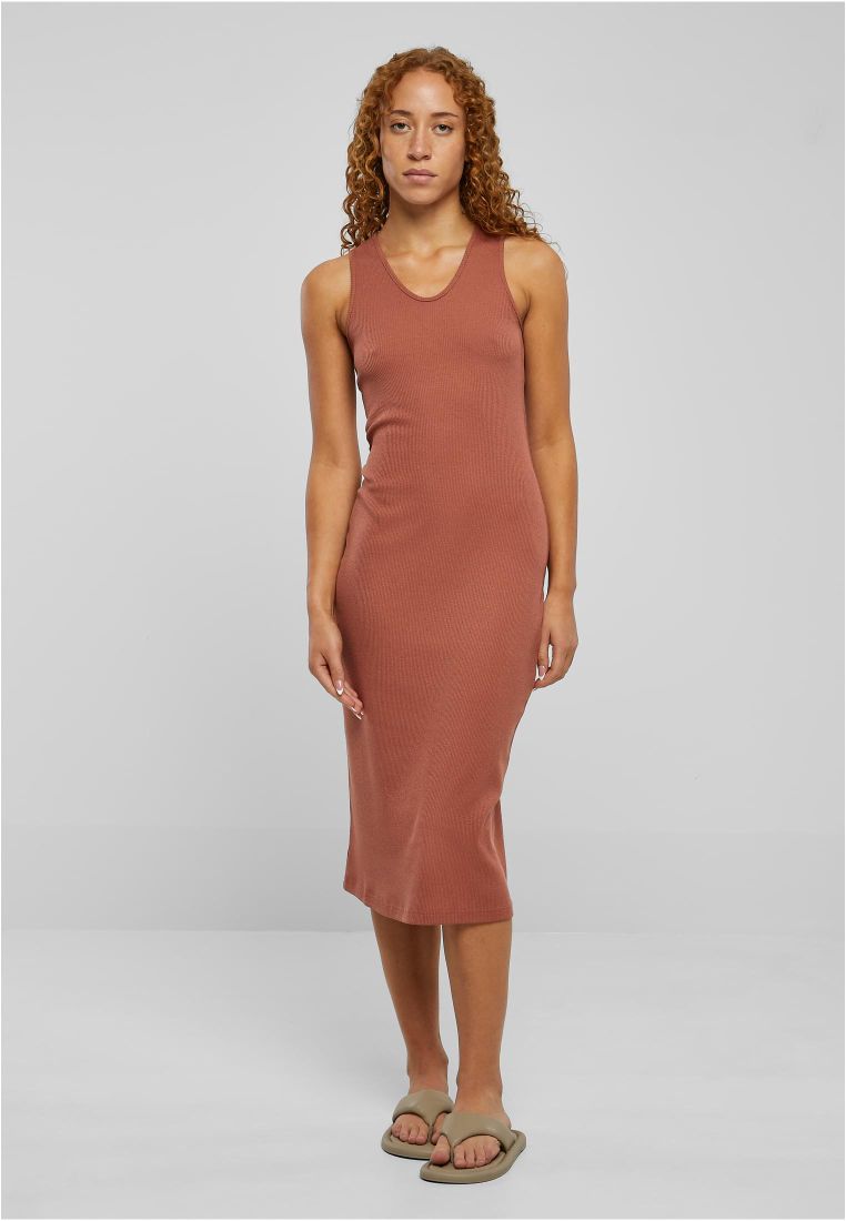 Ladies Midi Sleeveless Rib Dress -  - TTUTB4782 - 301