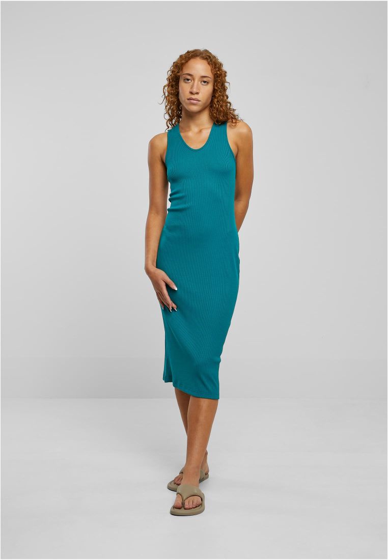 Ladies Midi Sleeveless Rib Dress -  - TTUTB4782 - 578