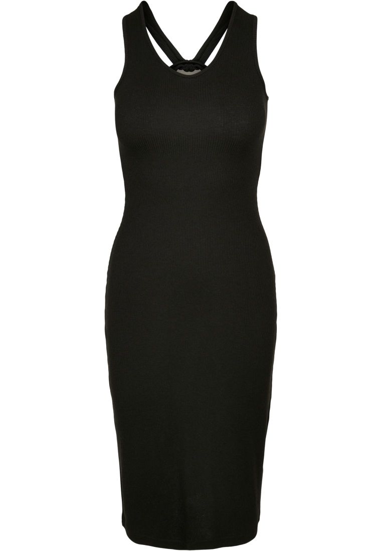 Ladies Midi Sleeveless Rib Dress -  - TTUTB4782 - 8