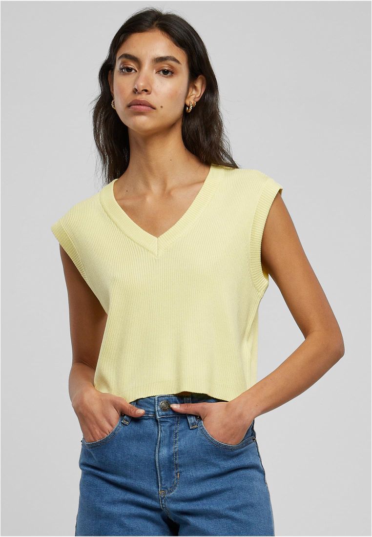 Ladies Short Knittd Slip On - Ladies Vest - TTUTB4787 - 571