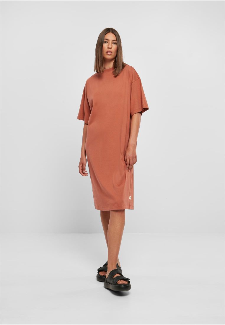 Ladies Organic Long Oversized Tee Dress - Ladies Shorts, Skirts and Dresses - TTUTB4792 - 1118