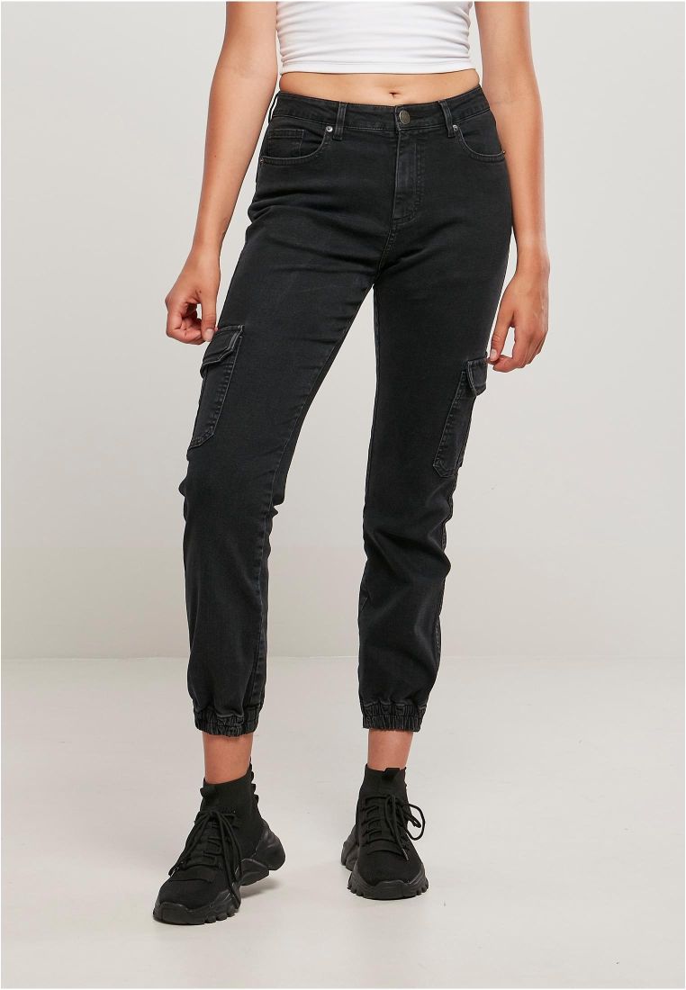Ladies Organic Stretch Denim Cargo Pants -  - TTUTB4797 - 31