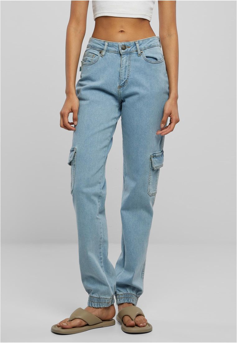 Ladies Organic Stretch Denim Cargo Pants -  - TTUTB4797 - 571