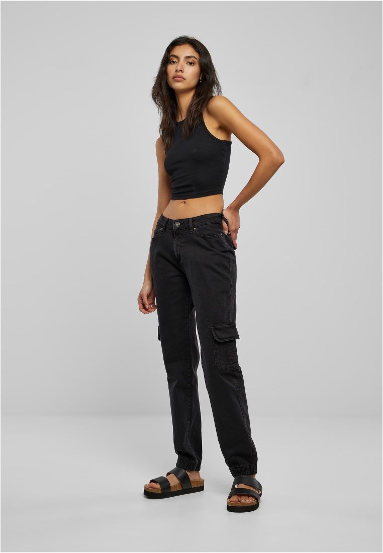 Ladies Organic Stretch Denim Cargo Pants -  - TTUTB4797 - 38