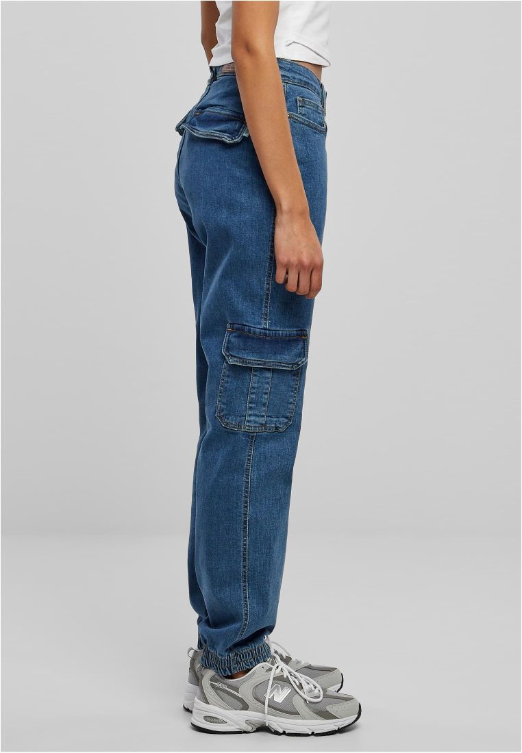Ladies Organic Stretch Denim Cargo Pants -  - TTUTB4797 - 307
