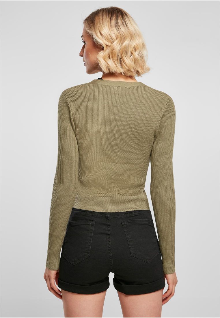 Ladies Short Rib Knit Cardigan - - TTUTB4806 - 576