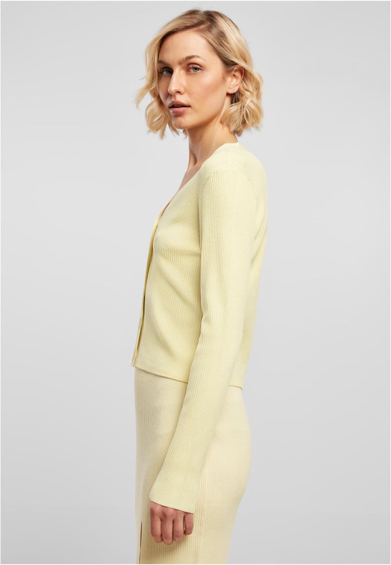 Ladies Short Rib Knit Cardigan - - TTUTB4806 - 845