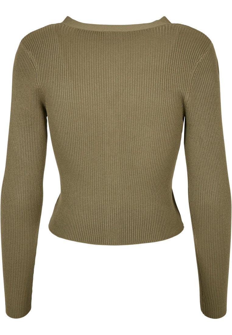 Ladies Short Rib Knit Cardigan - - TTUTB4806 - 580