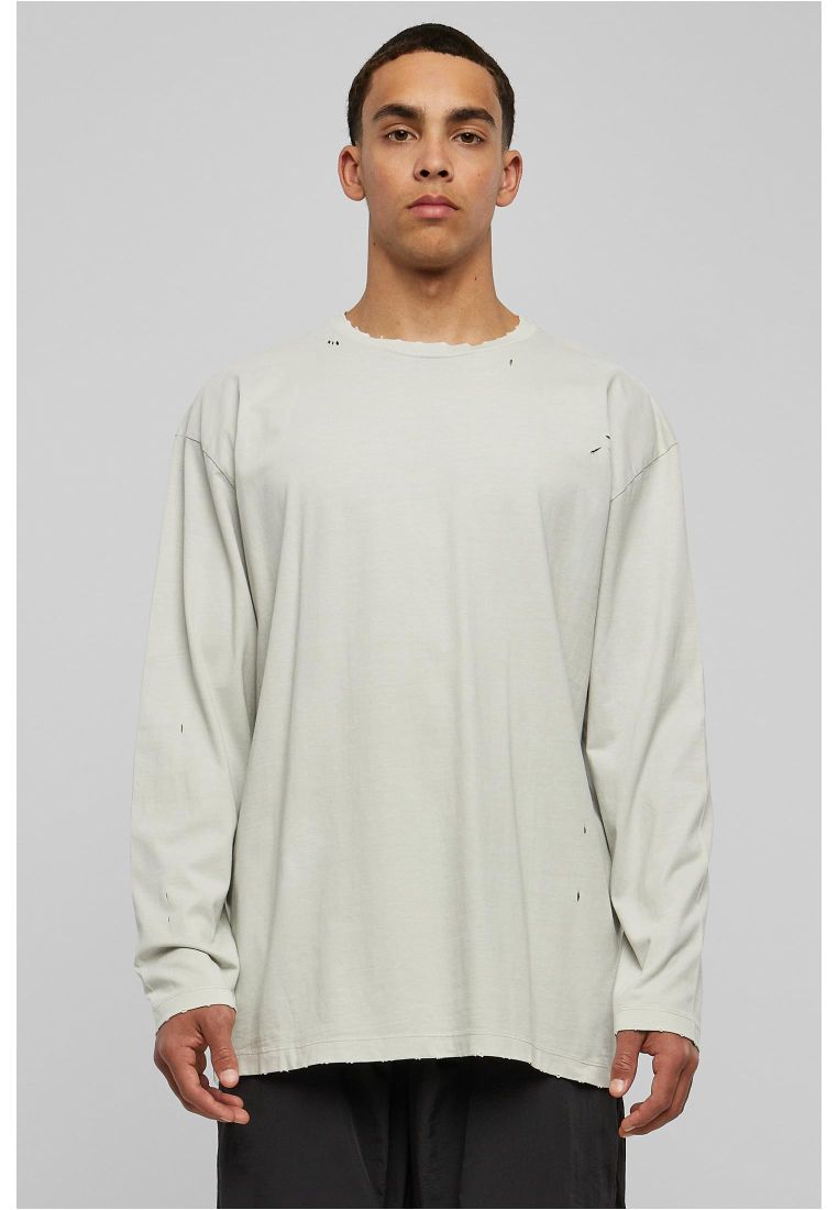 Oversized Distressed Longsleeve - Mens Crewnecks - TTUTB4968 - 271