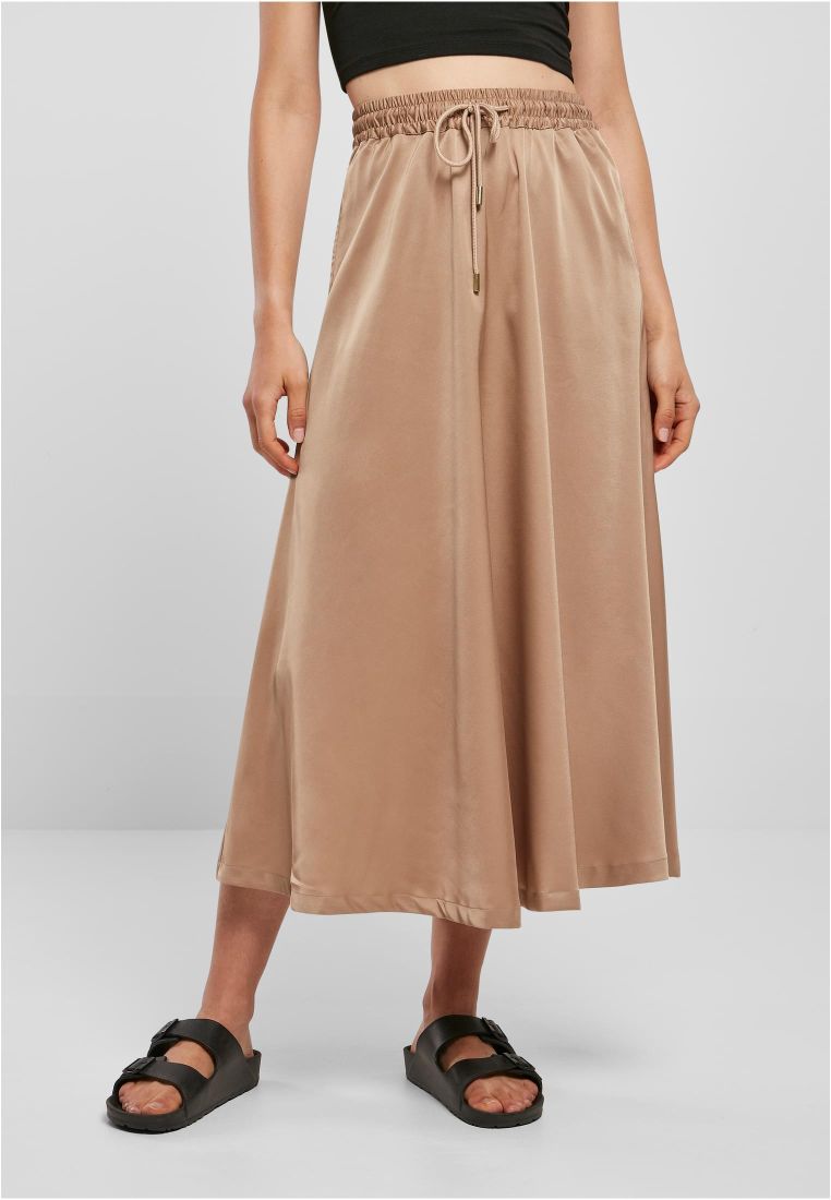 Ladies Satin Midi Skirt - Ladies Shorts, Skirts and Dresses - TTUTB5005 - 301