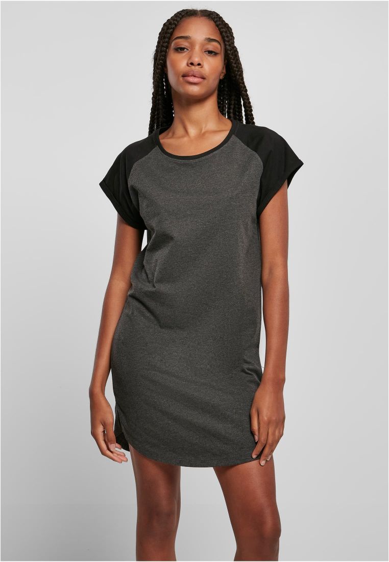 Ladies Contrast Raglan Tee Dress - Ladies Shorts, Skirts and Dresses - TTUTB5030 - 1