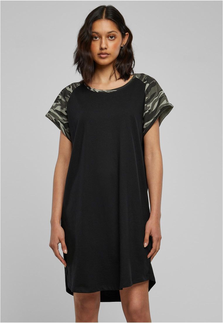 Ladies Contrast Raglan Tee Dress - Naisten Shortsit, Hameet ja Mekot - TTUTB5030 - 571