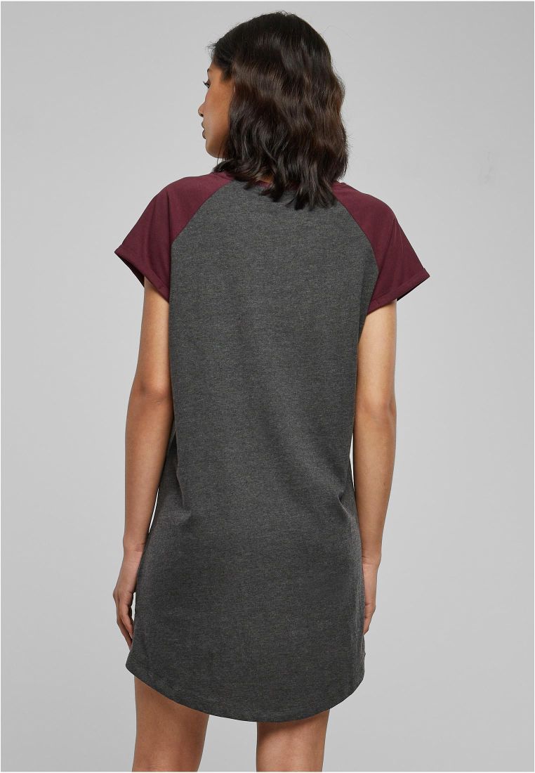 Ladies Contrast Raglan Tee Dress - Naisten Shortsit, Hameet ja Mekot - TTUTB5030 - 846