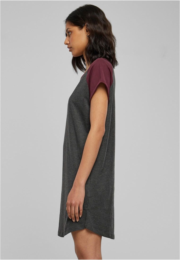 Ladies Contrast Raglan Tee Dress - Naisten Shortsit, Hameet ja Mekot - TTUTB5030 - 845