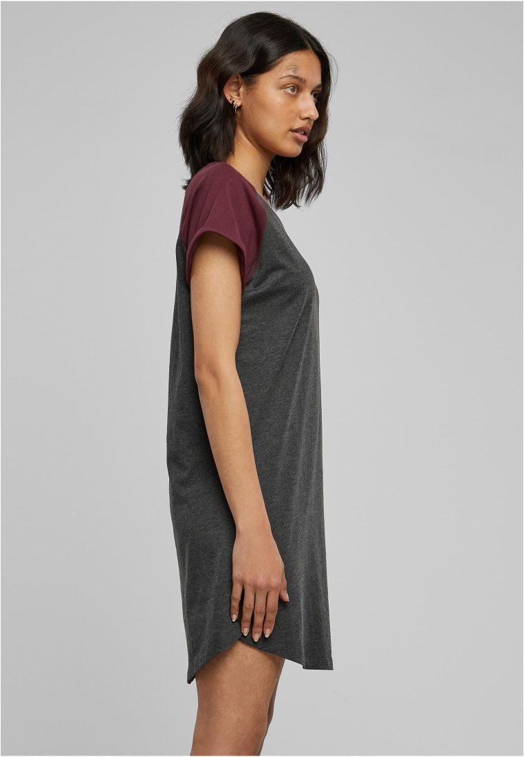 Ladies Contrast Raglan Tee Dress - Naisten Shortsit, Hameet ja Mekot - TTUTB5030 - 847