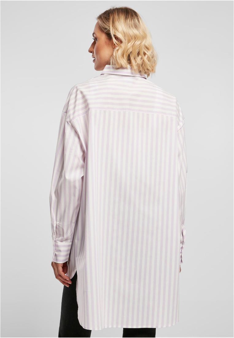 Ladies Oversized Stripe Shirt - Ladies Collar Shirts - TTUTB5041 - 5