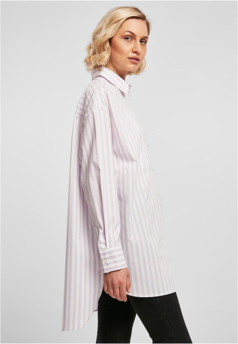 Ladies Oversized Stripe Shirt - Ladies Collar Shirts - TTUTB5041 - 6