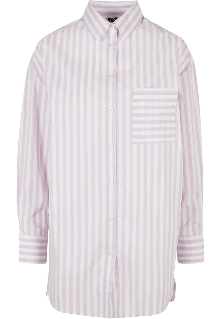 Ladies Oversized Stripe Shirt - Ladies Collar Shirts - TTUTB5041 - 8