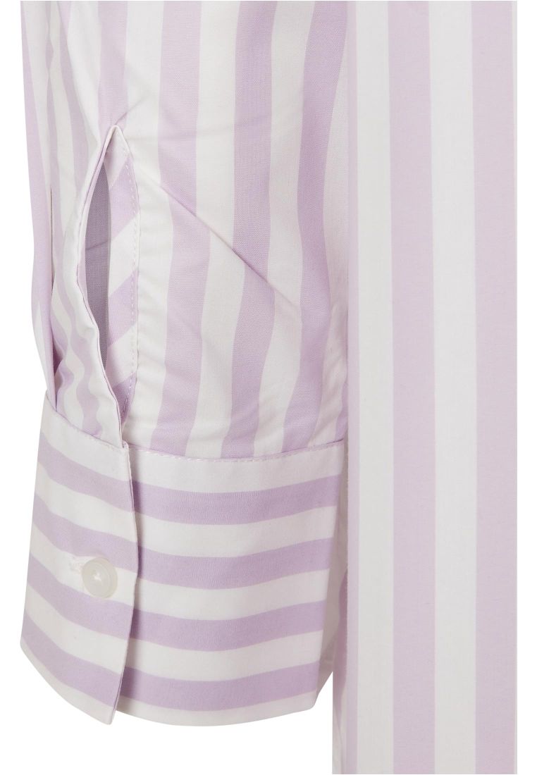 Ladies Oversized Stripe Shirt - Ladies Collar Shirts - TTUTB5041 - 13