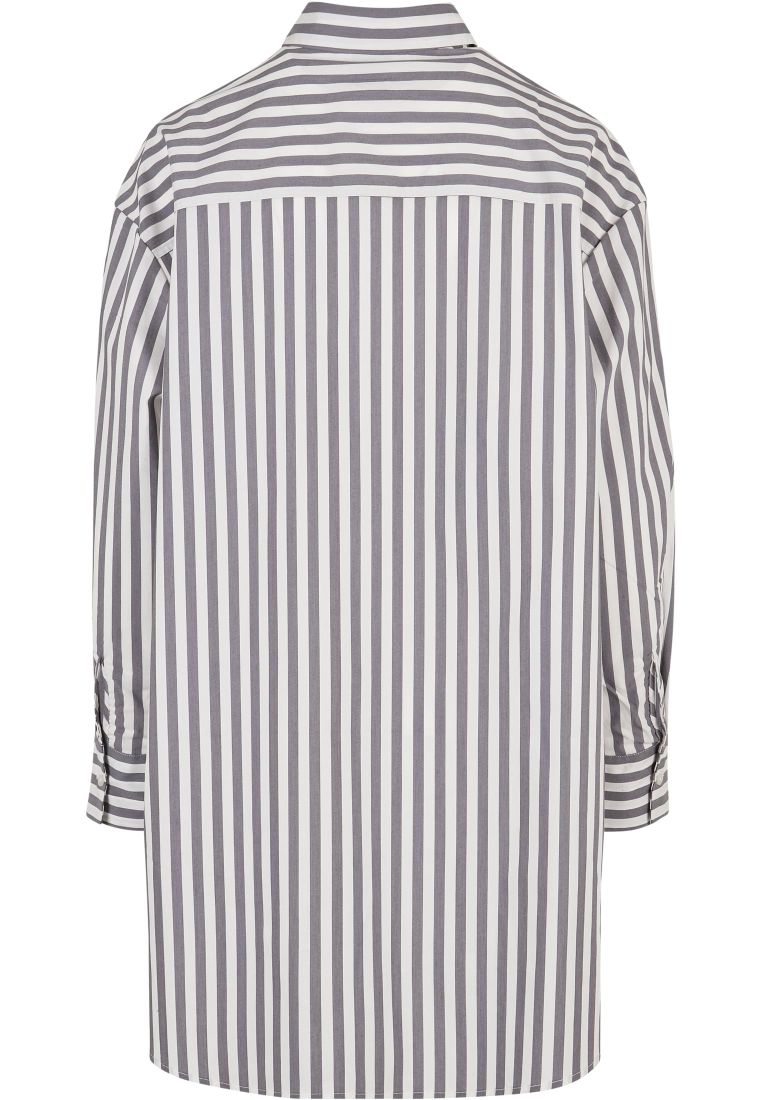 Ladies Oversized Stripe Shirt - Ladies Collar Shirts - TTUTB5041 - 310