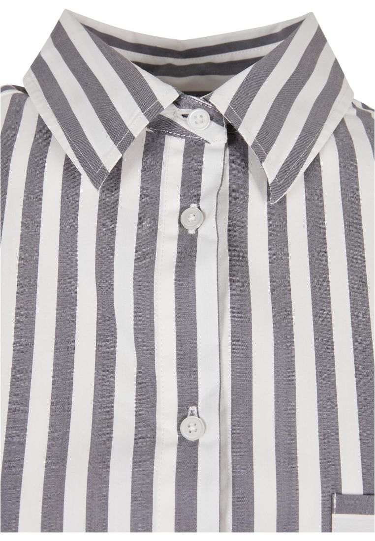 Ladies Oversized Stripe Shirt - Ladies Collar Shirts - TTUTB5041 - 311