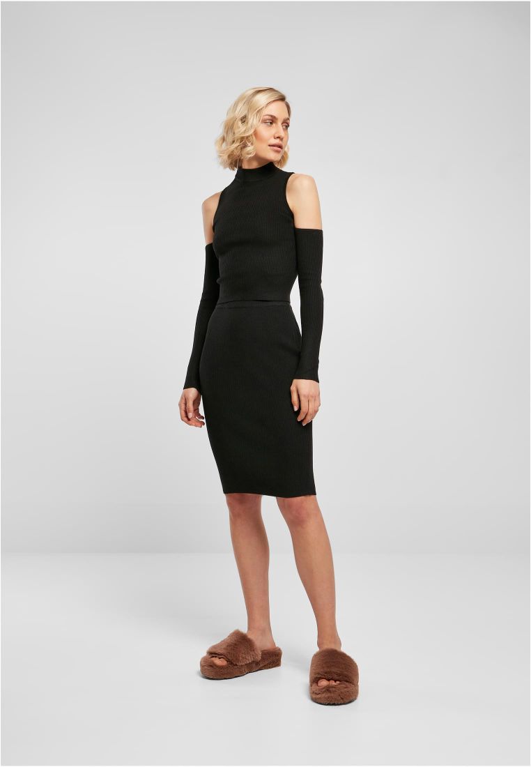 Ladies Rib Knit Cut Out Sleeve Longsleeve - Naisten  Colleget ja Collegetakit - TTUTB5048 - 7