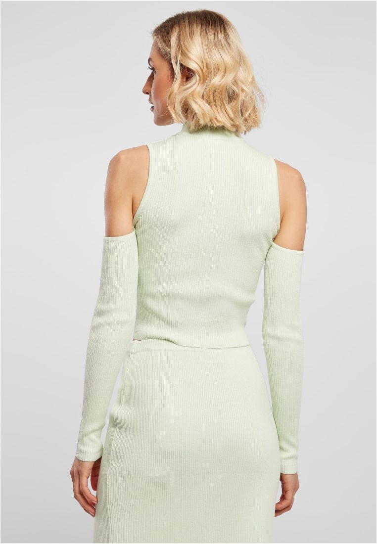 Ladies Rib Knit Cut Out Sleeve Longsleeve - Naisten  Colleget ja Collegetakit - TTUTB5048 - 306