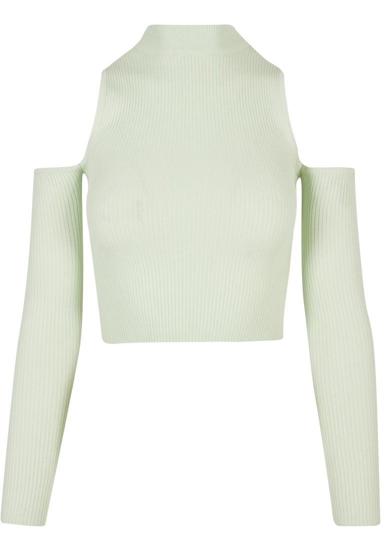 Ladies Rib Knit Cut Out Sleeve Longsleeve - Naisten  Colleget ja Collegetakit - TTUTB5048 - 309