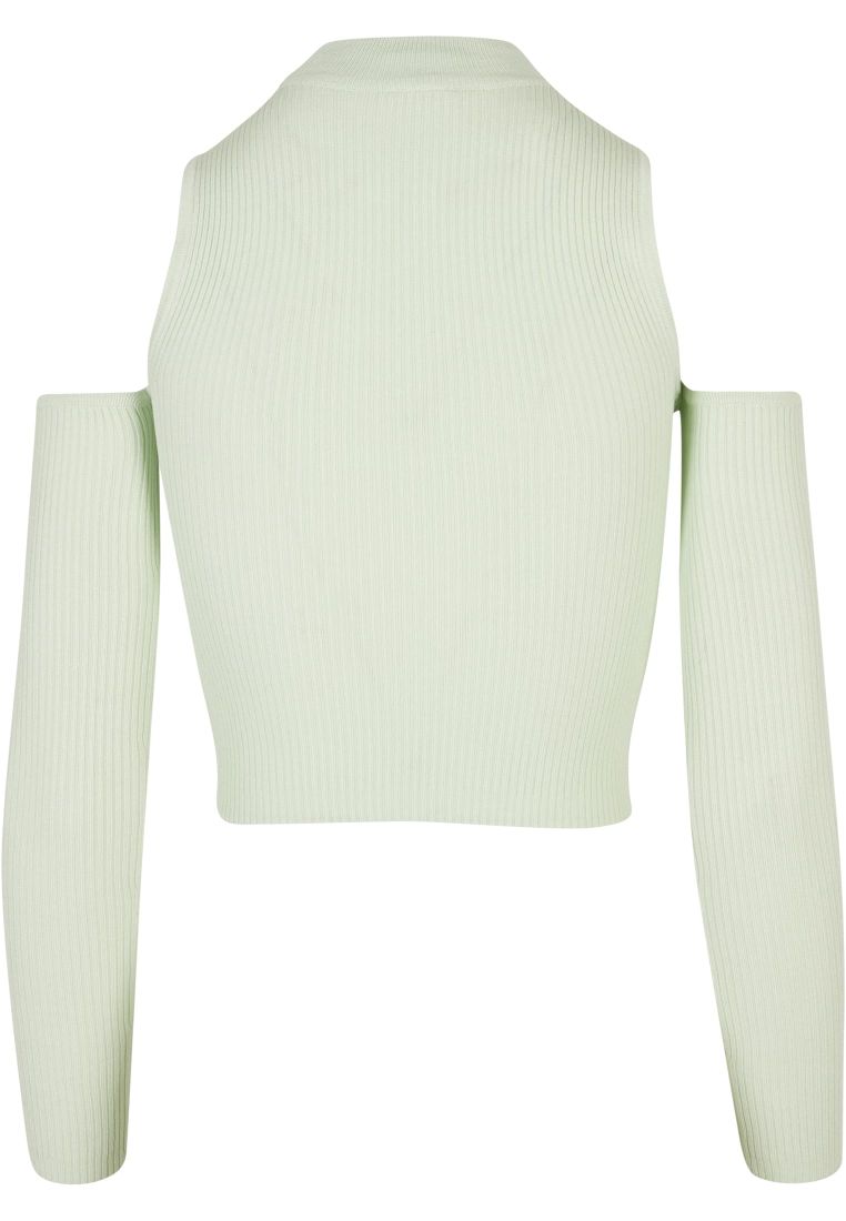 Ladies Rib Knit Cut Out Sleeve Longsleeve - Naisten  Colleget ja Collegetakit - TTUTB5048 - 310
